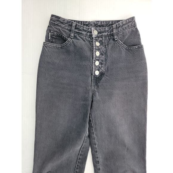 Vintage Bongo Jeans Womens 5 Gray Denim Tapered Mom High Rise Button Fly Y2K 90s - Picture 3 of 13
